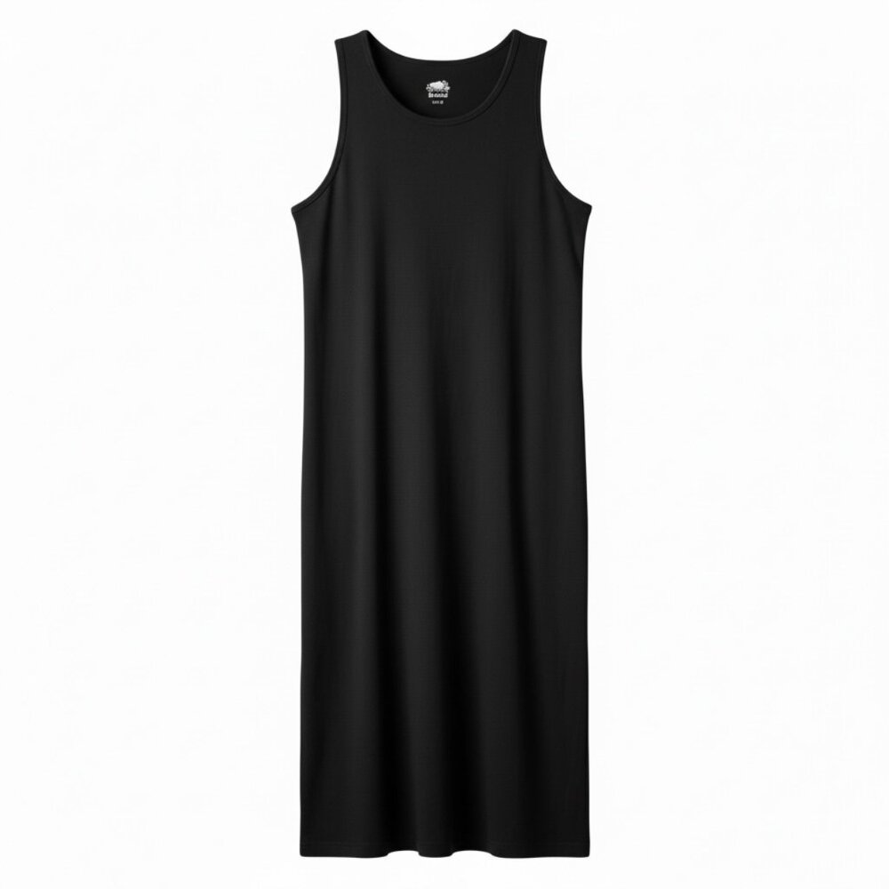 NWT ROOTS Renew Racerback Dress, XS, Midi, Black, Swing, Pockets